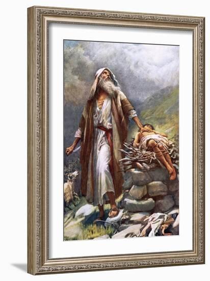 Abraham and Isaac-Harold Copping-Framed Giclee Print