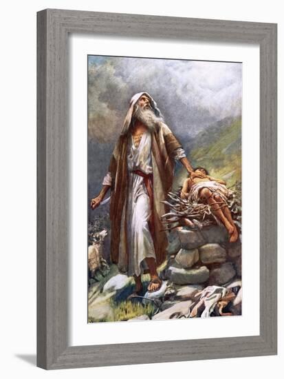 Abraham and Isaac-Harold Copping-Framed Giclee Print