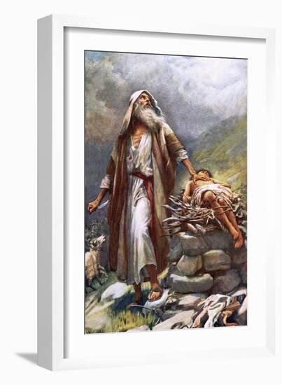 Abraham and Isaac-Harold Copping-Framed Giclee Print