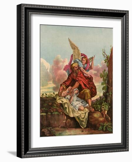 Abraham and Isaac-Eugene Ronjat-Framed Art Print