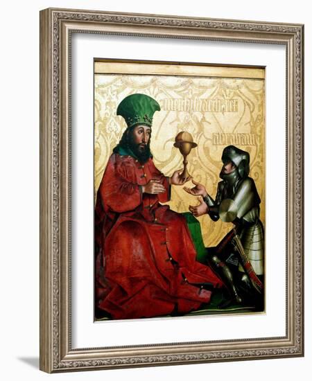 Abraham and Melchisedech the King of Salem Melchisedech (Melchisedec or Melchizedek or Melkisedeq O-Konrad Witz-Framed Giclee Print