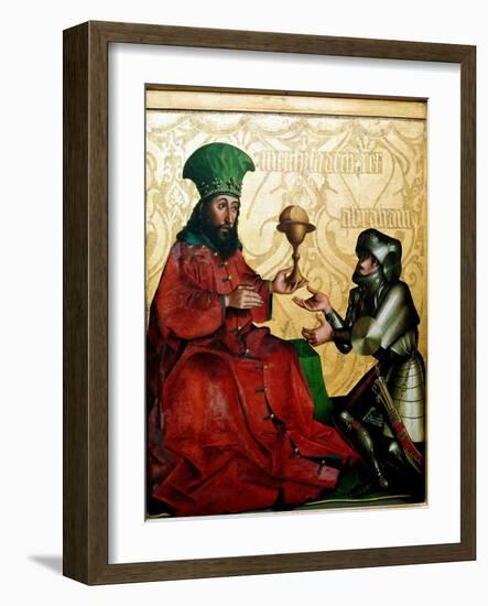 Abraham and Melchisedech the King of Salem Melchisedech (Melchisedec or Melchizedek or Melkisedeq O-Konrad Witz-Framed Giclee Print
