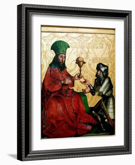 Abraham and Melchisedech the King of Salem Melchisedech (Melchisedec or Melchizedek or Melkisedeq O-Konrad Witz-Framed Giclee Print