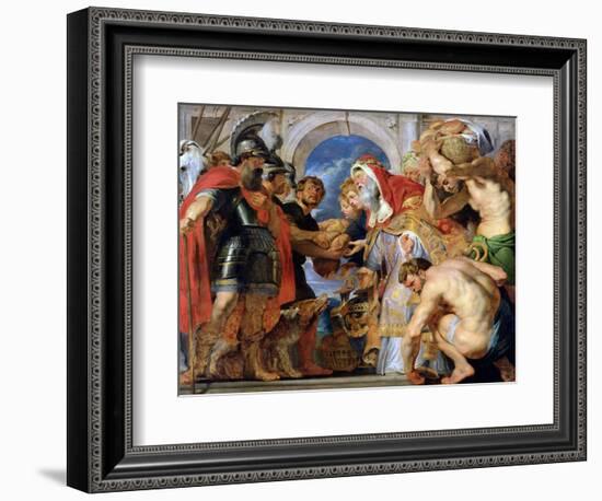 Abraham and Melchizedek, 1615-18-Peter Paul Rubens-Framed Giclee Print