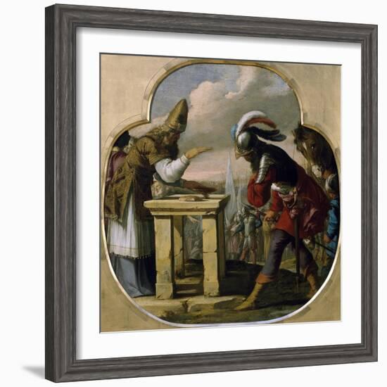 Abraham and Melchizedek-Laurent de La Hyre-Framed Giclee Print