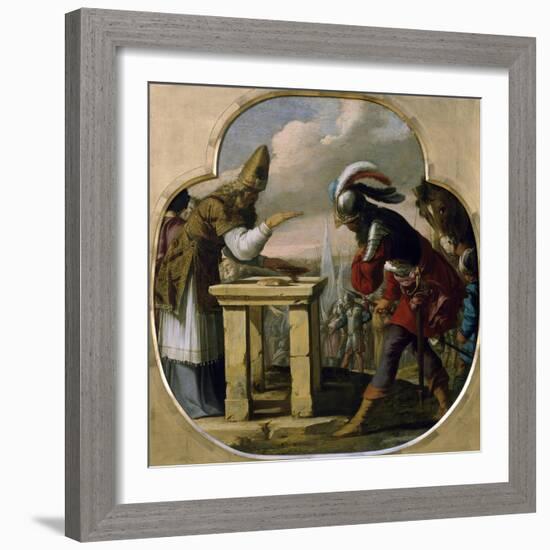 Abraham and Melchizedek-Laurent de La Hyre-Framed Giclee Print