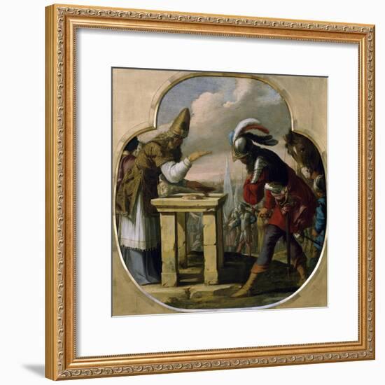 Abraham and Melchizedek-Laurent de La Hyre-Framed Giclee Print