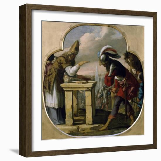 Abraham and Melchizedek-Laurent de La Hyre-Framed Giclee Print