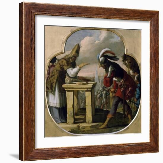 Abraham and Melchizedek-Laurent de La Hyre-Framed Giclee Print