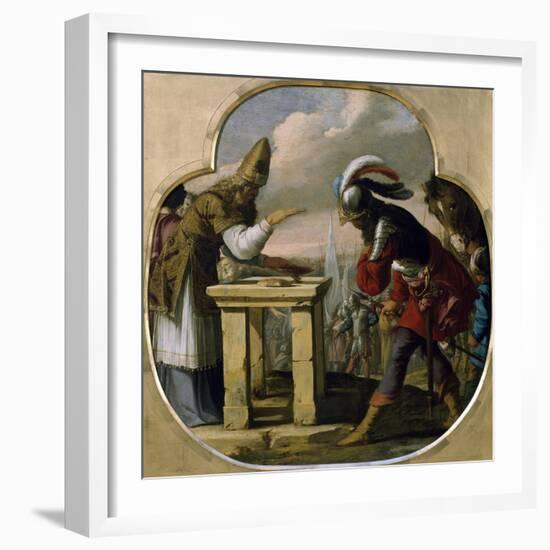 Abraham and Melchizedek-Laurent de La Hyre-Framed Giclee Print