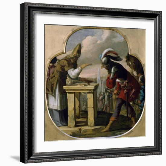 Abraham and Melchizedek-Laurent de La Hyre-Framed Giclee Print