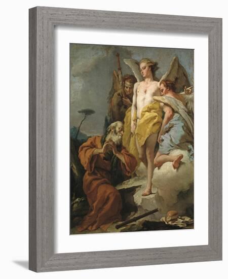 Abraham and the Three Angels, c.1770-Giovanni Battista Tiepolo-Framed Giclee Print