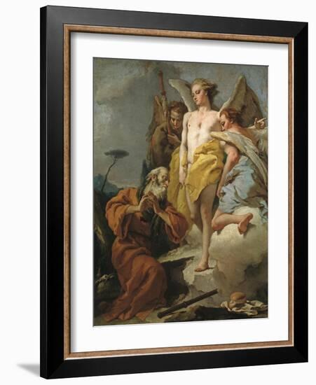 Abraham and the Three Angels, c.1770-Giovanni Battista Tiepolo-Framed Giclee Print