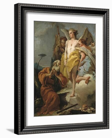 Abraham and the Three Angels, c.1770-Giovanni Battista Tiepolo-Framed Giclee Print