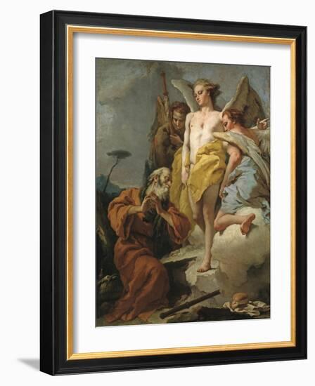 Abraham and the Three Angels, c.1770-Giovanni Battista Tiepolo-Framed Giclee Print