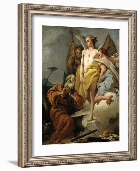 Abraham and the Three Angels, Ca. 1770-Giovanni Battista Tiepolo-Framed Giclee Print