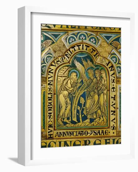 Abraham and the Three Angels, Verdun Altar, Begun 1181, Enamel-Nicholas of Verdun-Framed Giclee Print