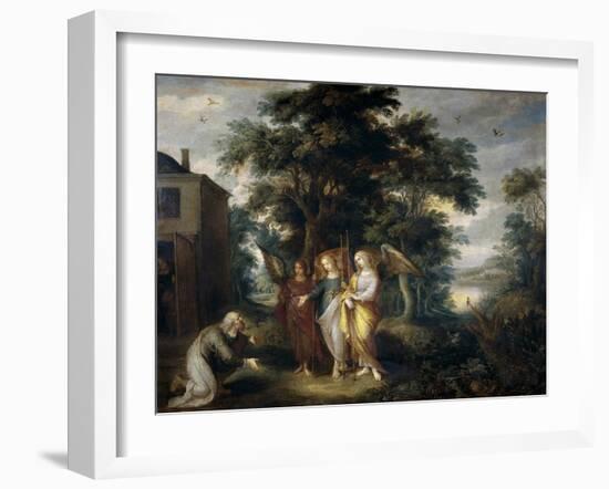 Abraham and the Three Angels-Frans Francken the Younger-Framed Giclee Print