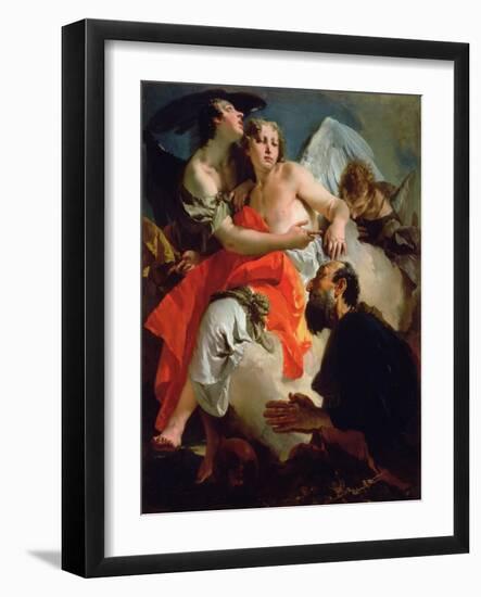 Abraham and the Three Angels-Giovanni Battista Tiepolo-Framed Giclee Print