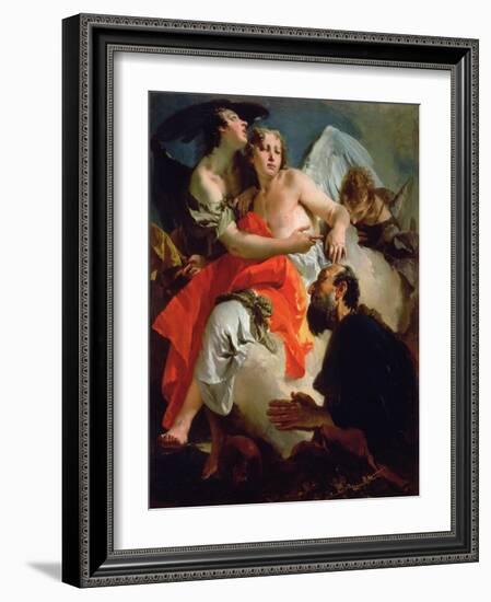 Abraham and the Three Angels-Giovanni Battista Tiepolo-Framed Giclee Print