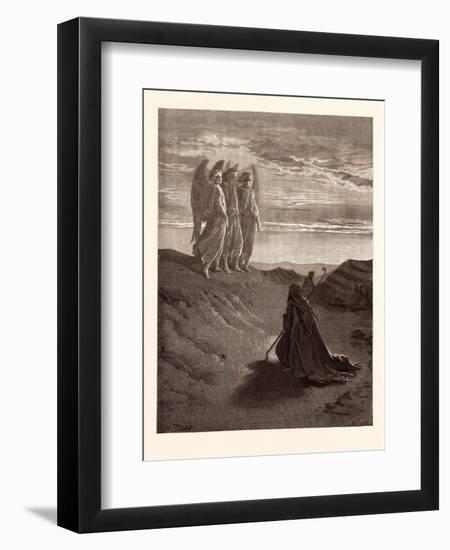 Abraham and the Three Angels-Gustave Dore-Framed Giclee Print