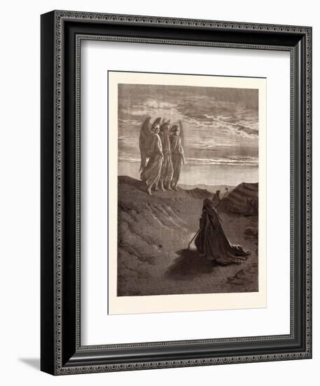 Abraham and the Three Angels-Gustave Dore-Framed Giclee Print