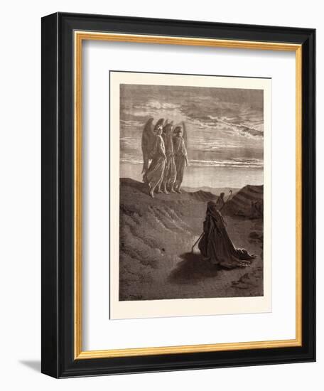 Abraham and the Three Angels-Gustave Dore-Framed Giclee Print