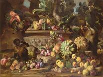 Still Life of Fruit and Flowers, 1670-80 (Oil on Canvas)-Abraham Brueghel-Giclee Print