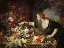 Woman Taking Fruit-Abraham Brueghel-Giclee Print