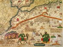 Detail of Copy of a Catalan Map of Europe and North Africa, Presented to Charles V of France-Abraham Cresques-Giclee Print