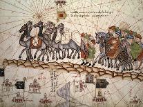 Marco Polo Road to Cathay, Catalan Atlas, Caravan of Travelers-Abraham Cresques-Art Print