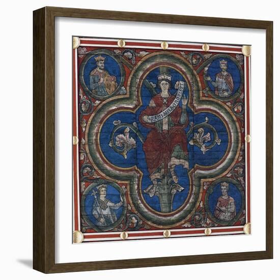 Abraham, Detail from Painted Wooden Ceiling of Church of St Michele-null-Framed Giclee Print