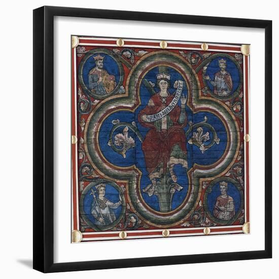 Abraham, Detail from Painted Wooden Ceiling of Church of St Michele-null-Framed Giclee Print