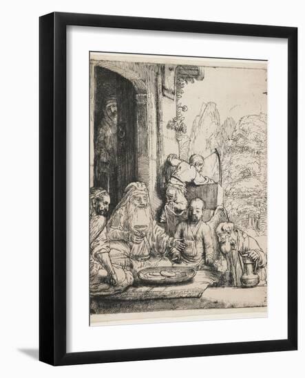 Abraham Entertaining the Angels, 1656-Rembrandt van Rijn-Framed Giclee Print