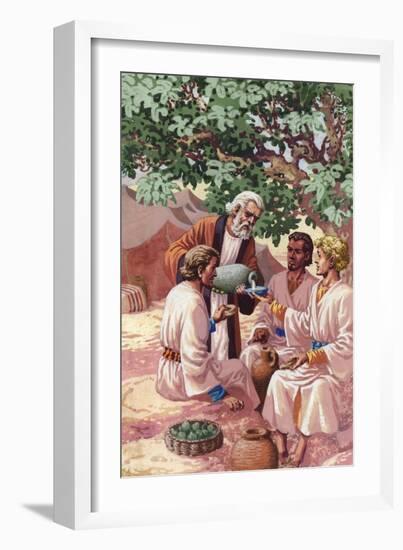 Abraham Entertaining the Three Strangers-Pat Nicolle-Framed Giclee Print