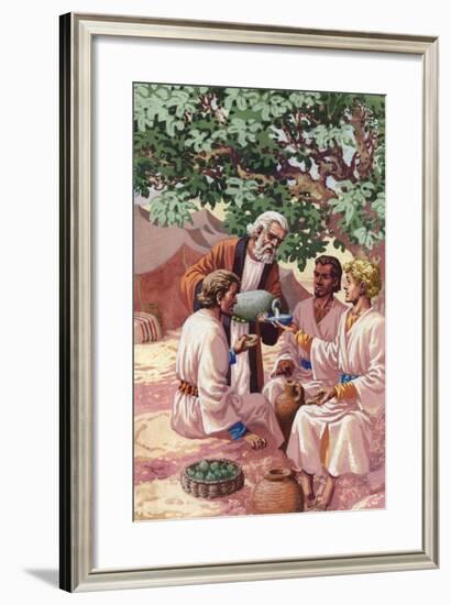 Abraham Entertaining the Three Strangers-Pat Nicolle-Framed Giclee Print