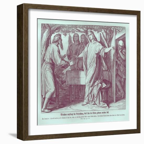 Abraham hears that Sarah will bear a son, Genesis-Julius Schnorr von Carolsfeld-Framed Giclee Print