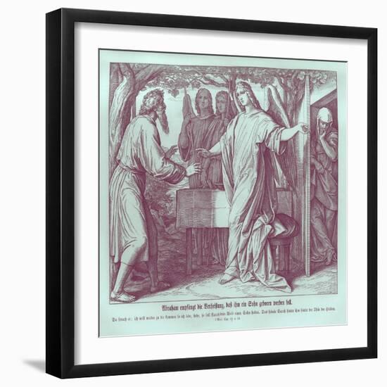 Abraham hears that Sarah will bear a son, Genesis-Julius Schnorr von Carolsfeld-Framed Giclee Print