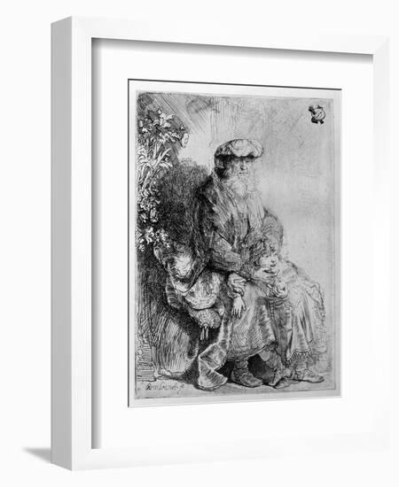 Abraham Holding Young Isaac, C.1637 (Etching)-Rembrandt van Rijn-Framed Giclee Print