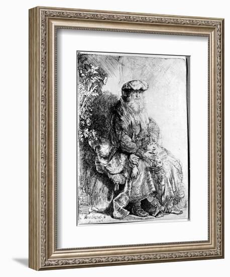 Abraham Holding Young Isaac-Rembrandt van Rijn-Framed Giclee Print