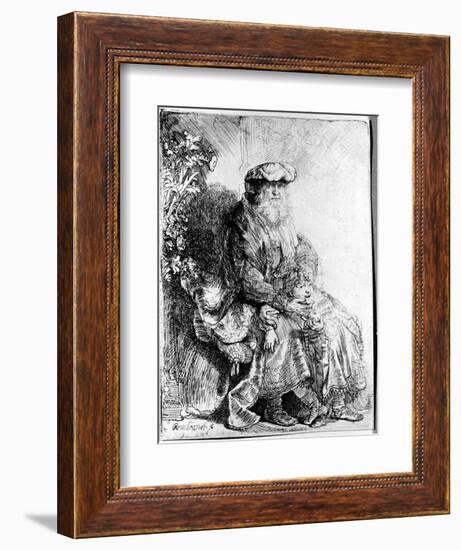 Abraham Holding Young Isaac-Rembrandt van Rijn-Framed Giclee Print