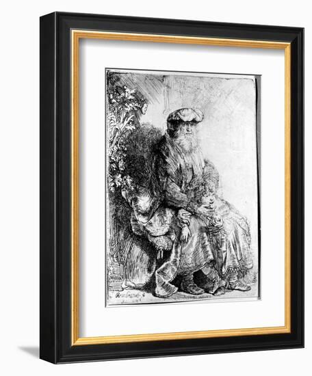 Abraham Holding Young Isaac-Rembrandt van Rijn-Framed Giclee Print