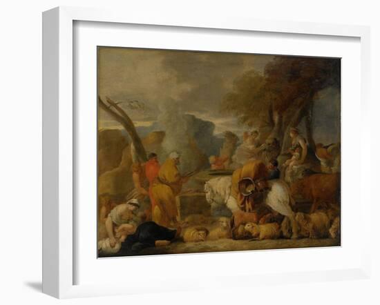 Abraham in Egypt-Sébastien Bourdon-Framed Giclee Print