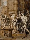 The Flagellation, En Brunaille (Oil on Panel)-Abraham Jansz van Diepenbeeck-Giclee Print