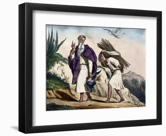 Abraham Leading His Son Isaac to Sacrifice from Old Testament, End of 19th Century-null-Framed Giclee Print