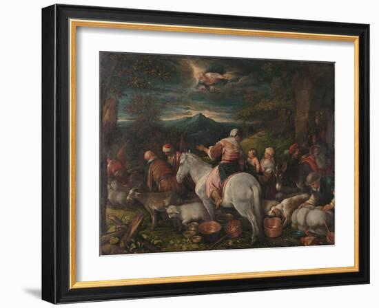 Abraham Leaves Haran, 1560-92-Francesco Bassano-Framed Giclee Print