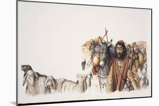Abraham Leaves the Town of Ur-null-Mounted Giclee Print