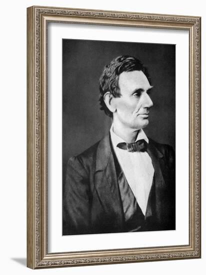 Abraham Lincoln, 16th President of the United States, 1860S-Alexander Hessler-Framed Premium Giclee Print