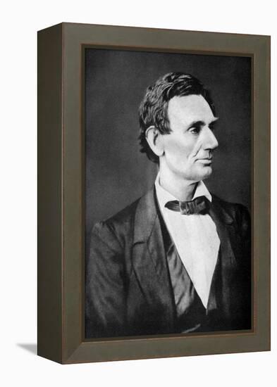 Abraham Lincoln, 16th President of the United States, 1860S-Alexander Hessler-Framed Premier Image Canvas