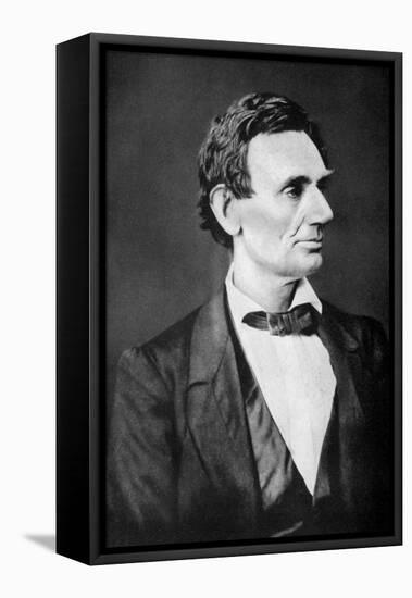 Abraham Lincoln, 16th President of the United States, 1860S-Alexander Hessler-Framed Premier Image Canvas